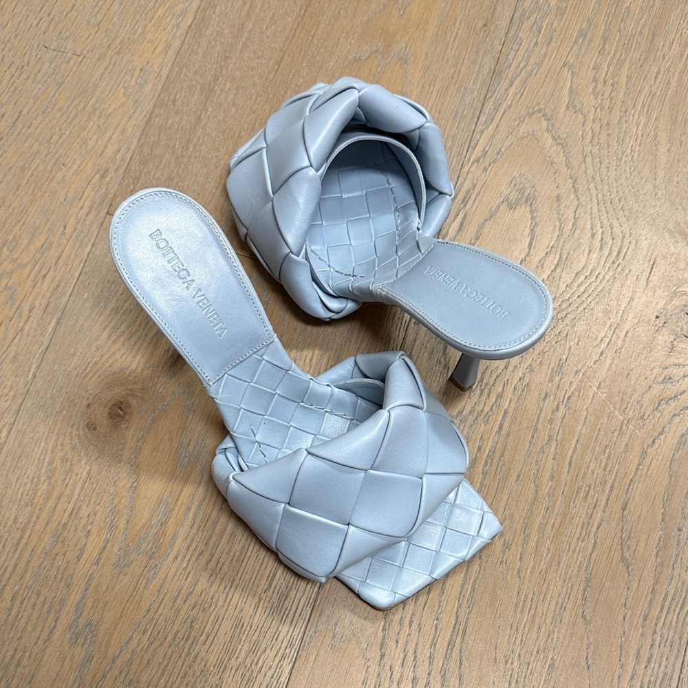 Bottega Veneta Light Blue Lido Sandal